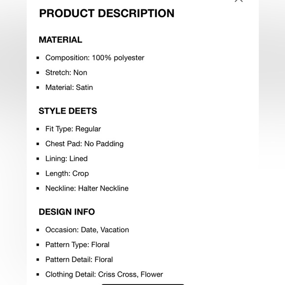 Cider Floral Criss Cross Halter Crop Top - Picture 7 of 15